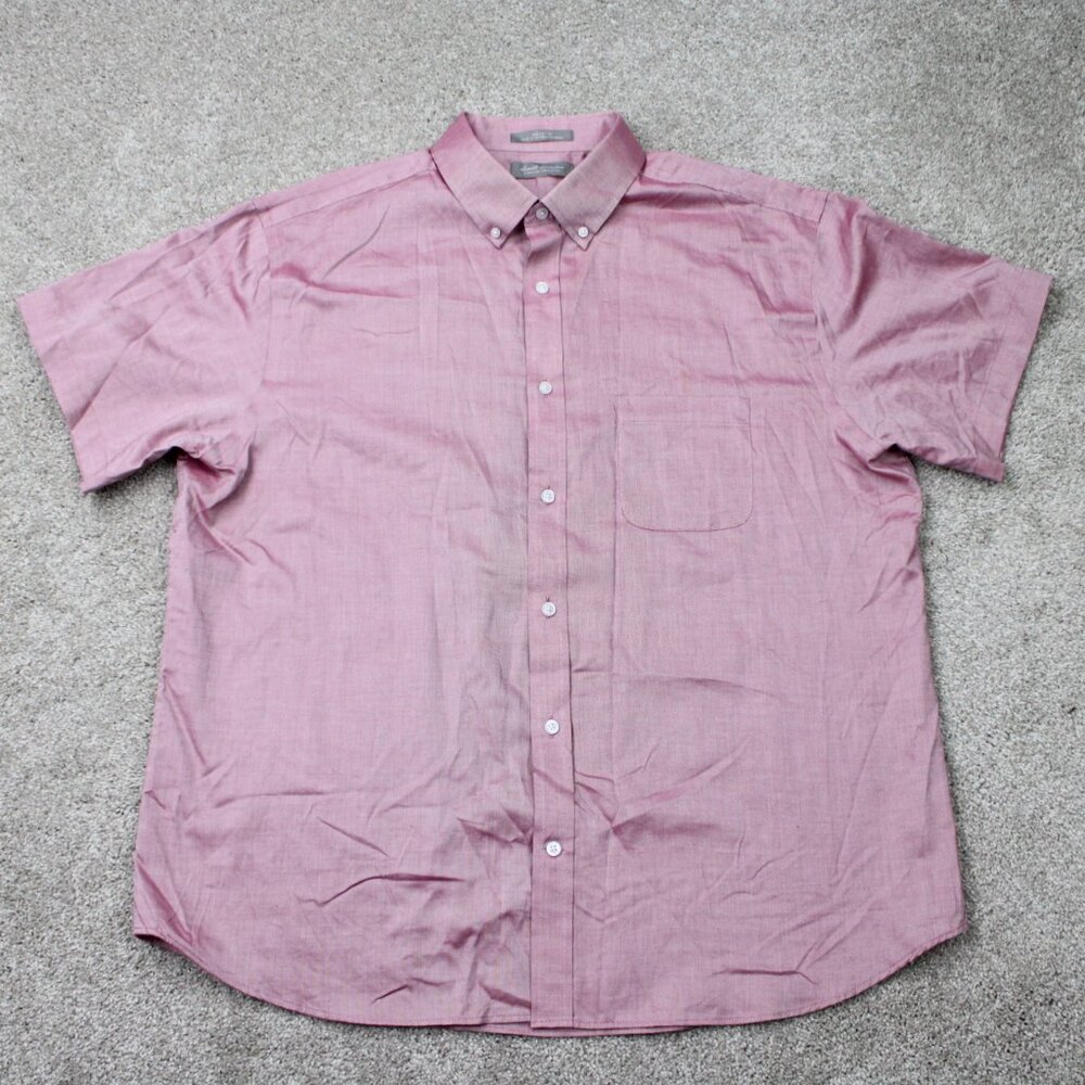 Daniel Cremieux Shirt Mens‎ XL Red Signature Collection 100% Cotton S/S Button